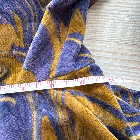 Urban Outfitters Blue and Gold Marble Flare Pants - Picture 8 of 9